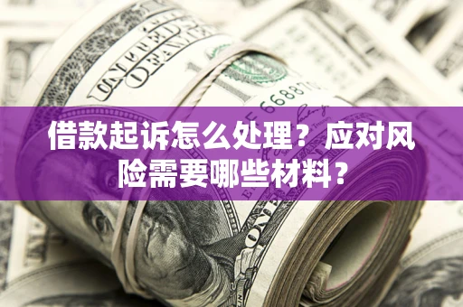 武汉借款起诉怎么处理？应对风险需要哪些材料？