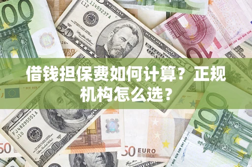 武汉借钱担保费如何计算？正规机构怎么选？