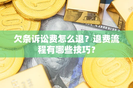 武汉欠条诉讼费怎么退？退费流程有哪些技巧？
