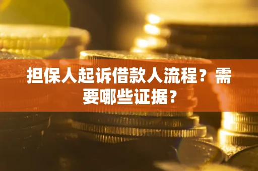 武汉担保人起诉借款人流程?需要哪些证据? 武汉担保人起诉借款人流程?需要哪些证据?