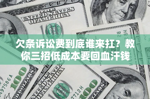 武汉欠条诉讼费到底谁来扛？教你三招低成本要回血汗钱